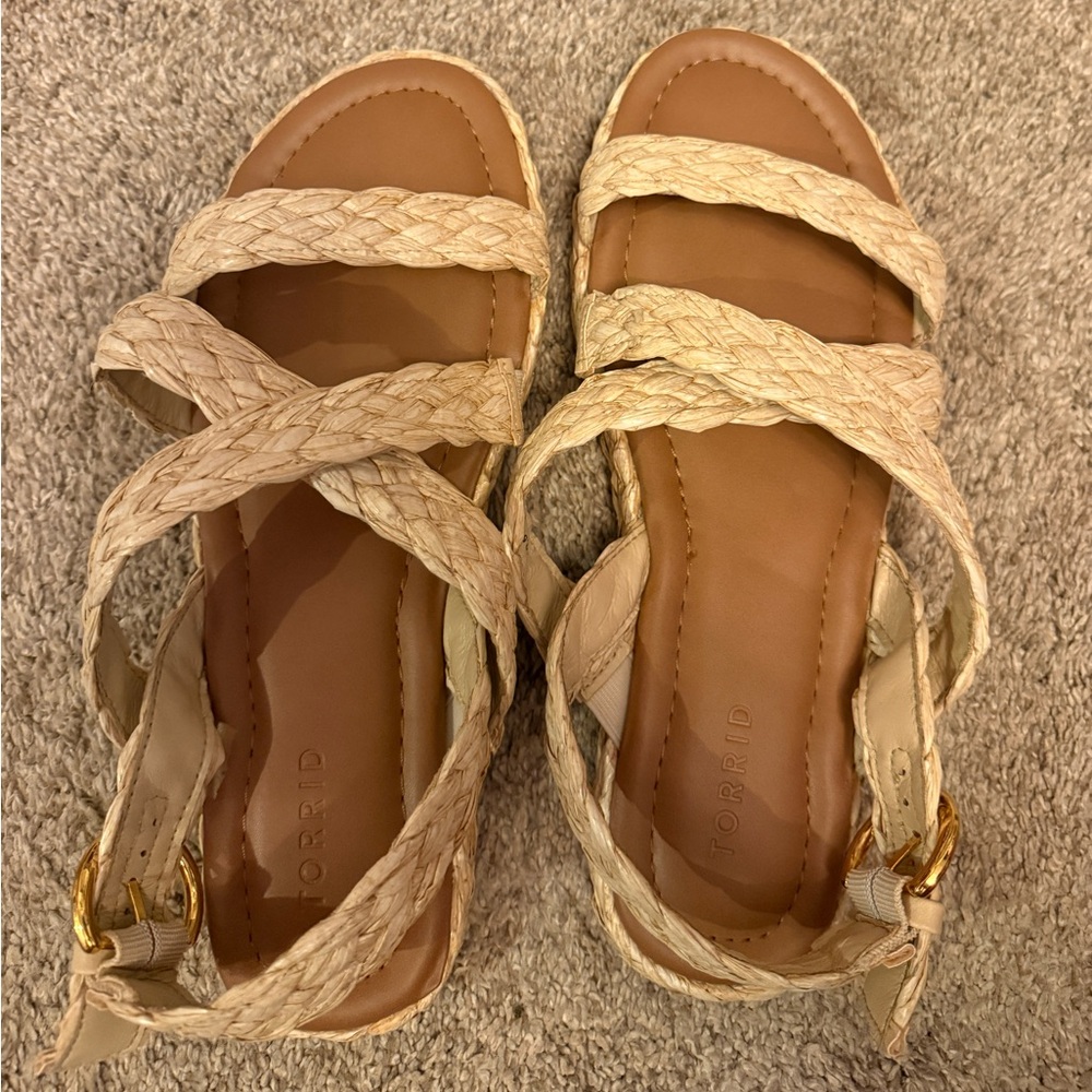 NWOT Torrid Rattan Sandals